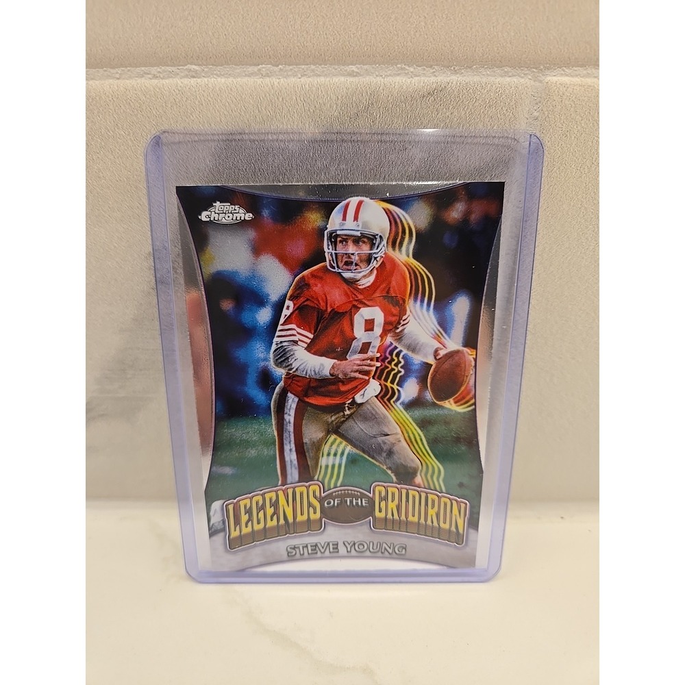2024 Topps Chrome Legends of the Gridiron Steve Young #LOG-24 Orange Ref /25